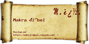 Makra Ábel névjegykártya