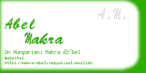 abel makra business card